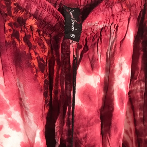 NWT.  Sacred Threads Palazzo Pants.  BL/RD 1. - Picture 5 of 5